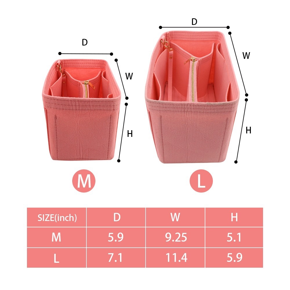 BAG PURSE INSERT ORGANIZER - PINK - Picture 5 of 11